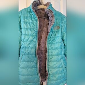 The North Face Women's Aqua Turquoise Reversible Puffer Jacket